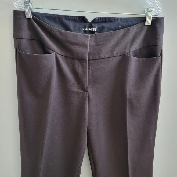 Express Brown Wide Leg Pants 10R - Picture 2 of 9